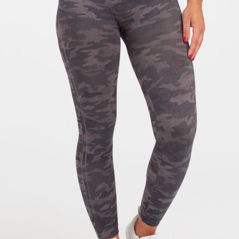 SPANX Look At Me Now Leggings- Heather Camo